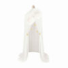 Starry Chiffon Bed Canopy – Sheer Fabric with Pom-Poms and Golden Star Accents