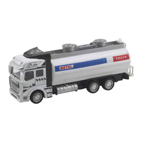 Sturdy White Fuel Carrier Truck – Safe and Realistic Toy Model (2)