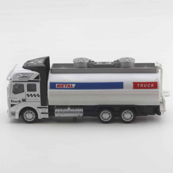 Sturdy White Fuel Carrier Truck – Safe and Realistic Toy Model