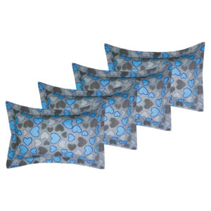 Tetron Pillowcase – Comfortable and Resilient with Heart Motif for Sweet Dreams (4x)