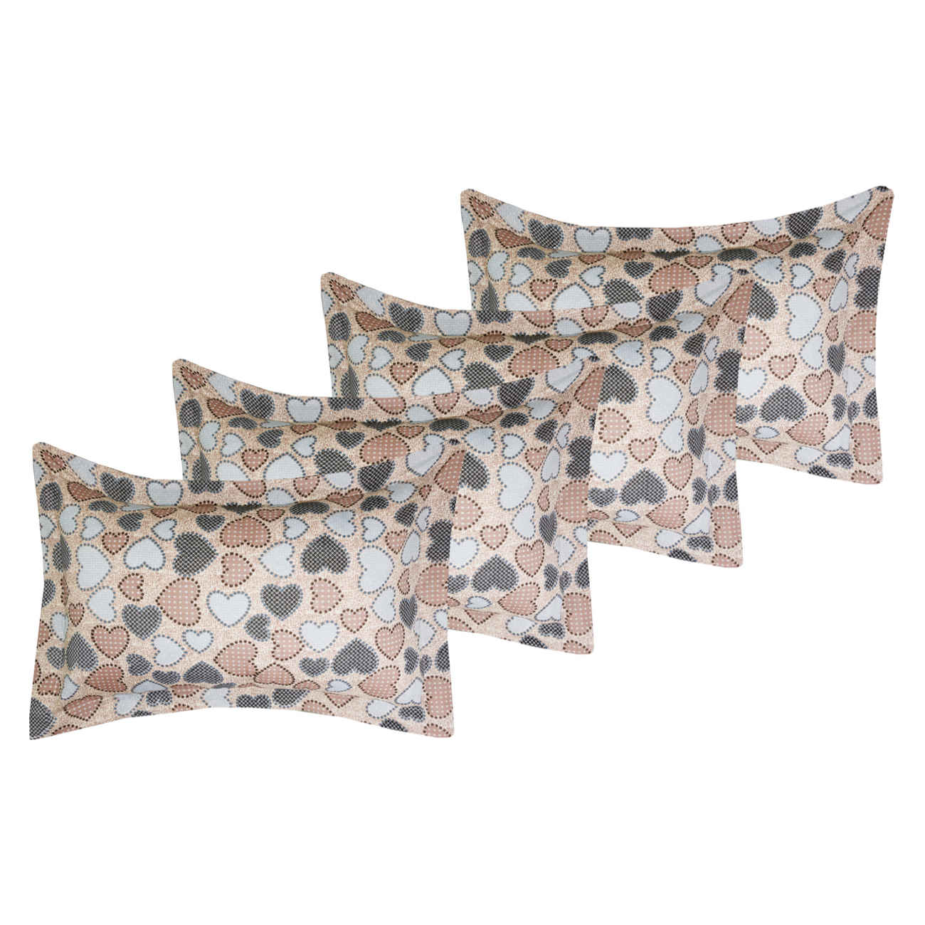 Tetron Pillowcase – Comfortable and Resilient with Heart Motif for Sweet Dreams (4x)