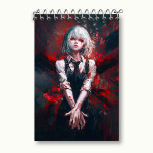 Tokyo Ghoul Anime Design Drawing Notebook – A6 Spiral Softcover (50 Sheets)