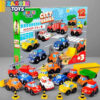 Toys J9 Urban Vehicle Set – 12-in-1 Build able City Cars Kit -105 Pieces