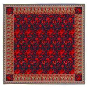 Traditional Persian Style Square Tablecloth – Decorative Fabric Cover for Dining and Home Décor