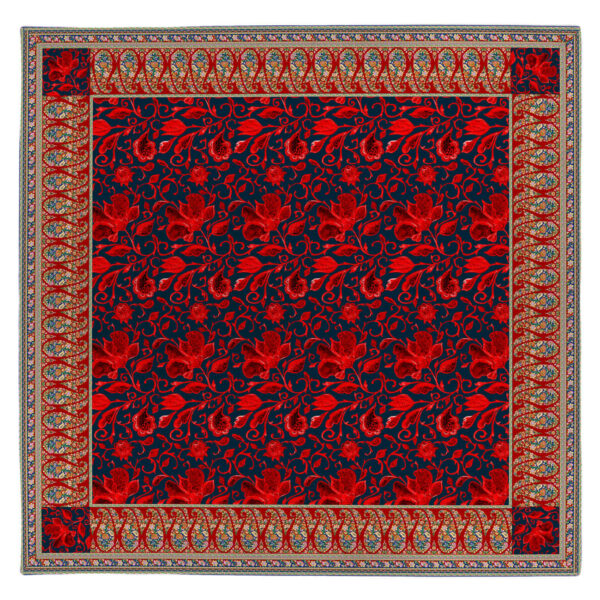 Traditional Persian Style Square Tablecloth – Decorative Fabric Cover for Dining and Home Décor (1)