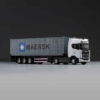 Vintage 1996 Mercedes-Benz Actros Toy Truck with Authentic MSC Container & Fine Detailing