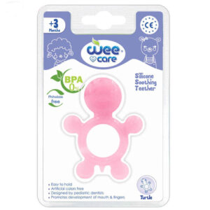 We Care Baby Teething Toy – Soft Blue Turtle Design for Soothing Relief