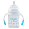Wee Care Wide-Neck Pyrex Baby Bottle with Handles –  Snowflake Design & Anti-Colic & Soft Silicone Nipple 120ml