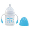 Wee Care Wide-Neck Pyrex Baby Bottle with Handles –  Snowflake Design & Anti-Colic & Soft Silicone Nipple 120ml