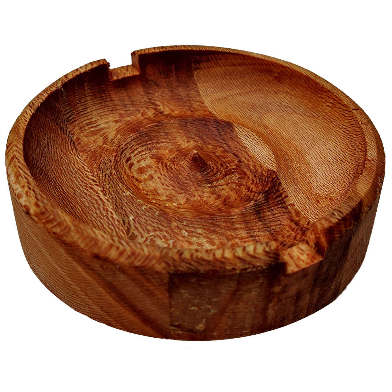 Wooden Ashtray Inspired by Nature in Light Brown