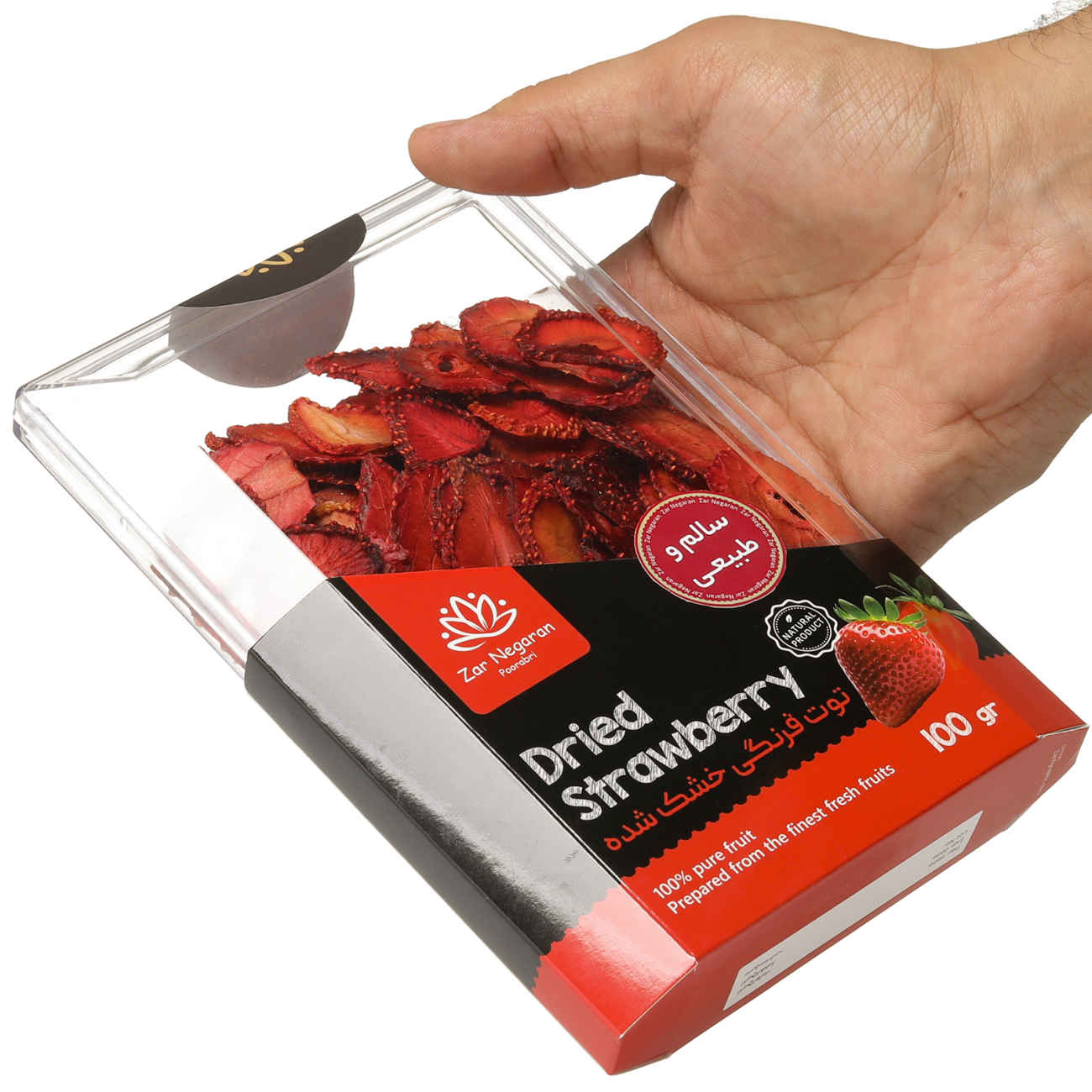 Zar Negaran Dried Strawberry Natural and Delicious -100g