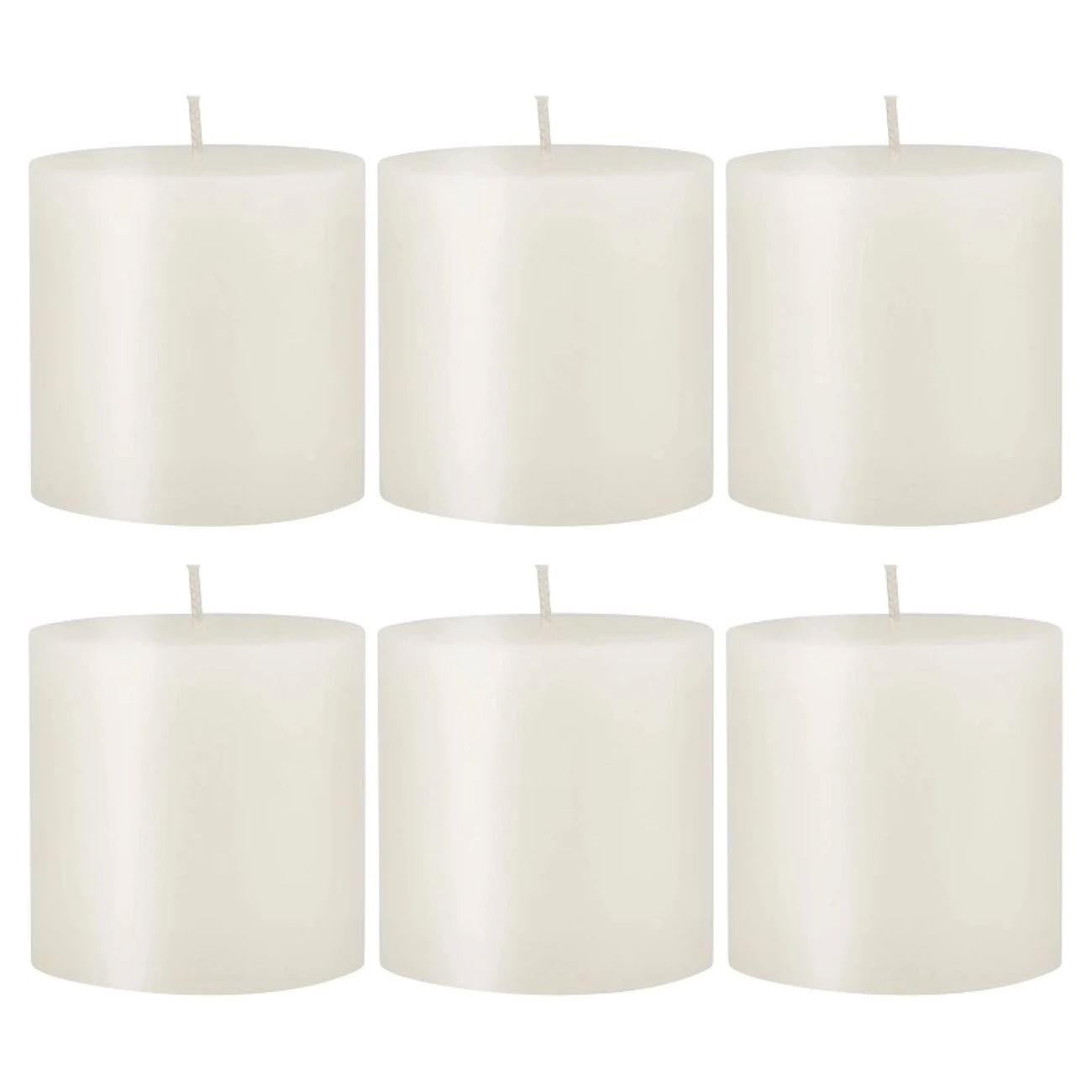 Pillar Candle – Classic Unscented Suitable for Home & Events in White (6x)