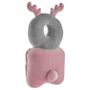 Pink Deer Baby Head Support Pillow – Plush & Lightweight and Protective for Little Explorers