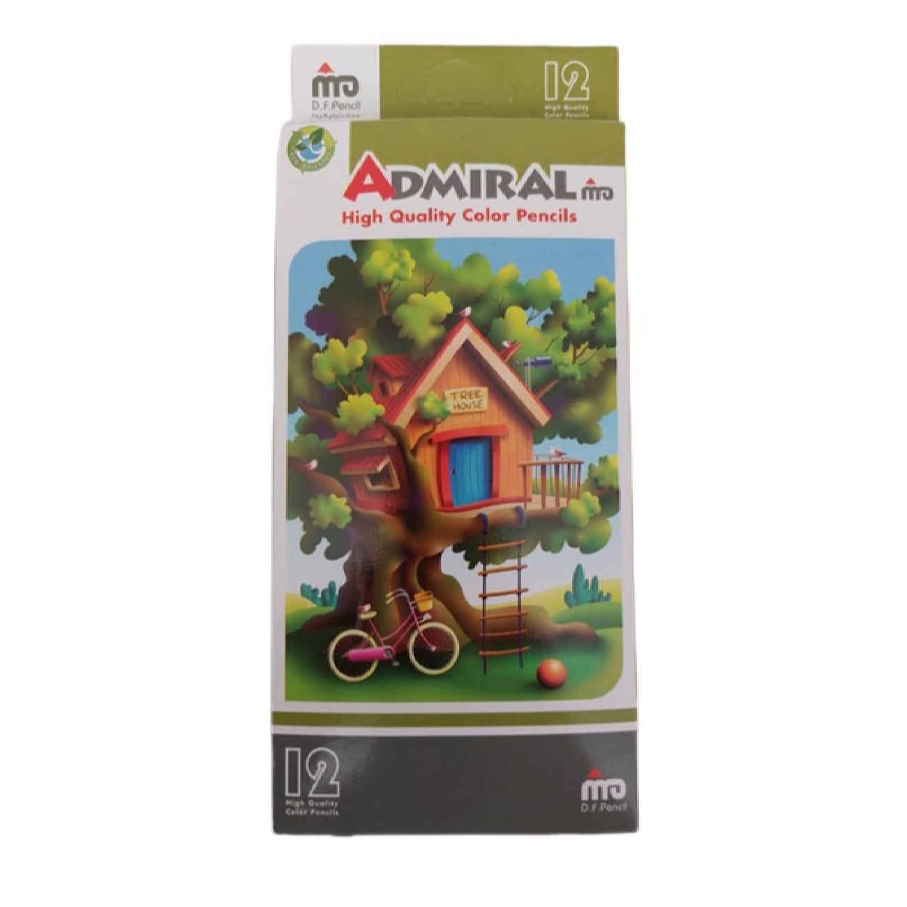 12-Piece Admiral Colored Pencils Model 202 – Perfect for Art & School