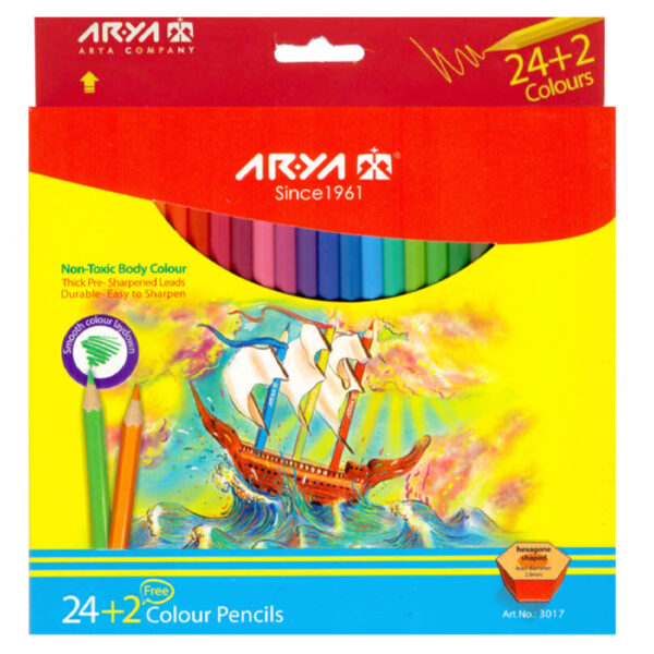24+2 Arya Color Pencils – Vibrant & Smooth Coloring Experience