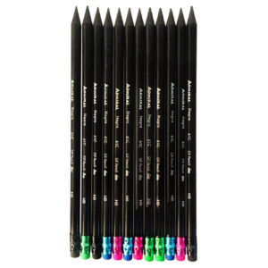 Admiral Negro Black Pencils – Deep Black Graphite Set of 12 Durable & High-Performance