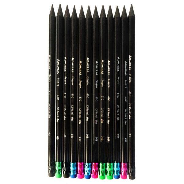 Admiral Negro Black Pencils – Deep Black Graphite Set of 12 Durable & High-Performance (1)