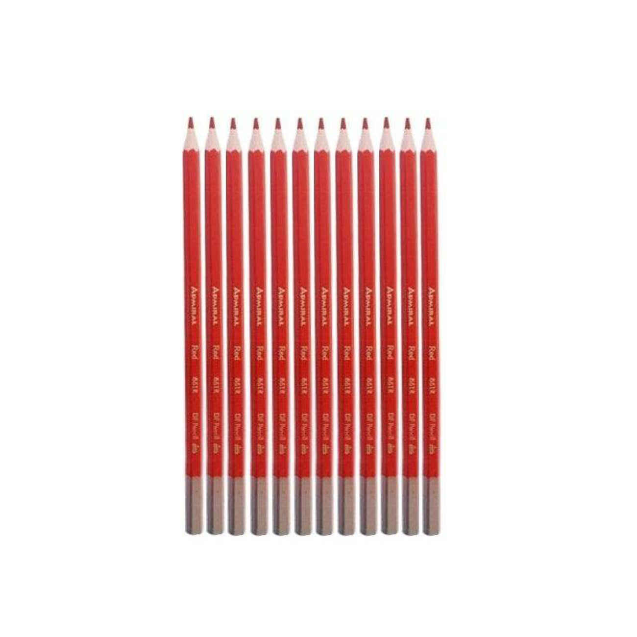 Admiral Red Pencils – Premium Smooth Writing & Durable Lead Pack of 12
