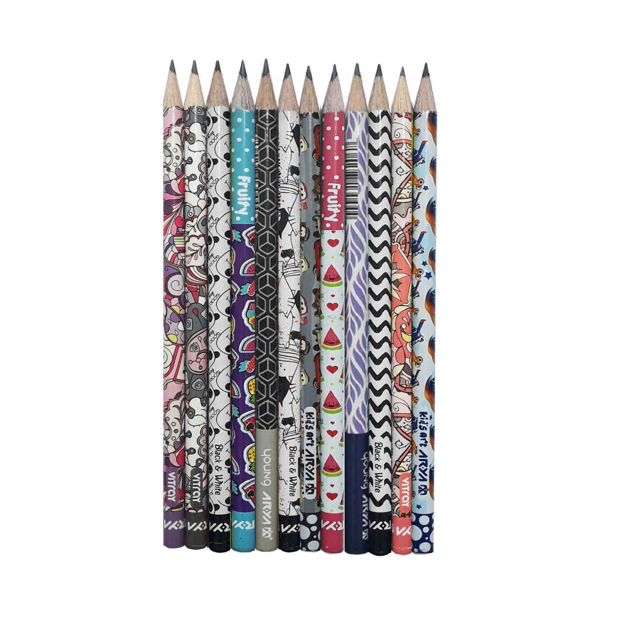 Aria Black Pencils – 12 Fantasy-Themed Pieces for Creative Writing, Drawing & Everyday Use