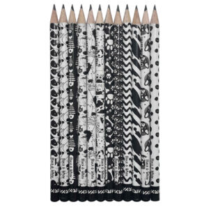 Aria Black & White Black Pencils – 12 Pack Classic HB Lead for Everyday Use