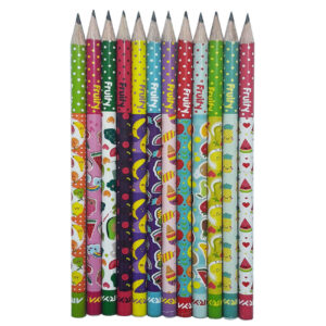 Aria Fruity Black Pencils – Perfect for School and Creative Projects Pack of 12