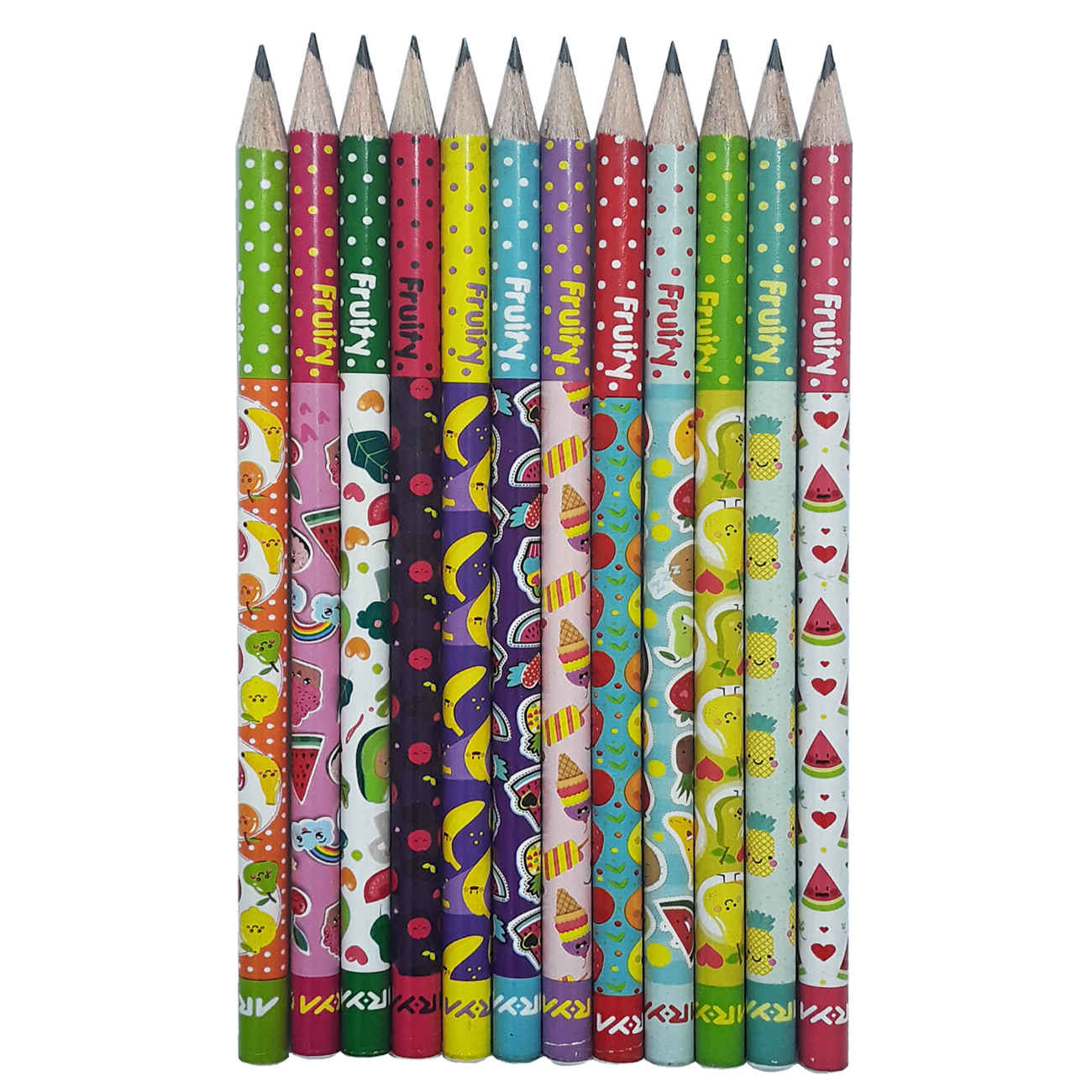 Aria Fruity Black Pencils – Perfect for School and Creative Projects Pack of 12