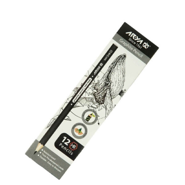 Aria Model 3001 Black Drawing Pencils – High Quality Pack of 12 for Sketching and Writing