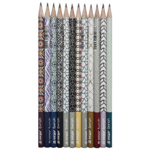 Aria Young Aria Black Pencils – Premium Quality Comfortable Grip Pack of 12
