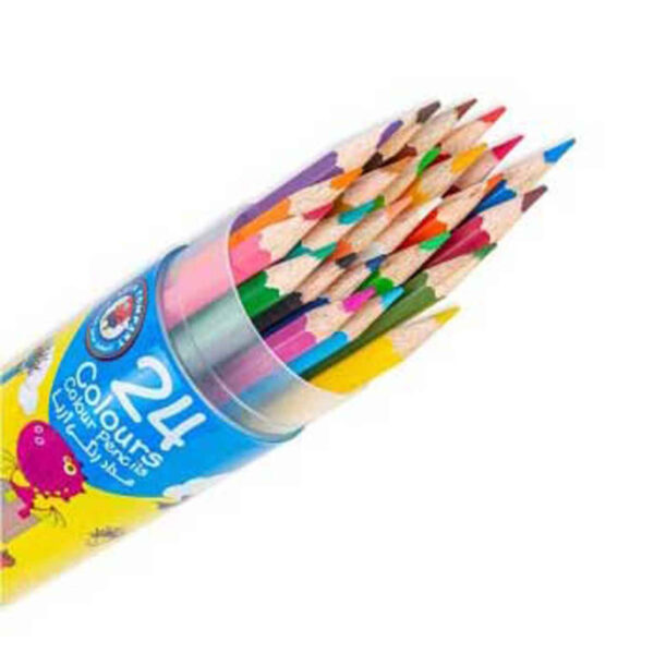 Arya 24-Pack Colored Pencils – Ergonomic Design in Tube Packaging