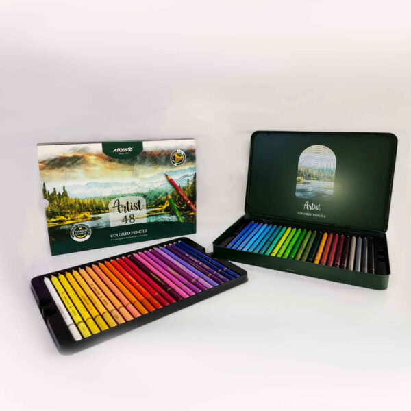 Arya Artist 50-Color Colored Pencils with Unique Fish Pattern