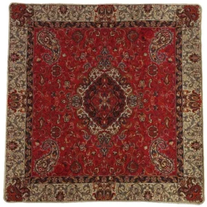 Authentic Persian Synthetic Termeh Cushion Cover – Classic Paisley Design, Rich Red and Burgundy Tones