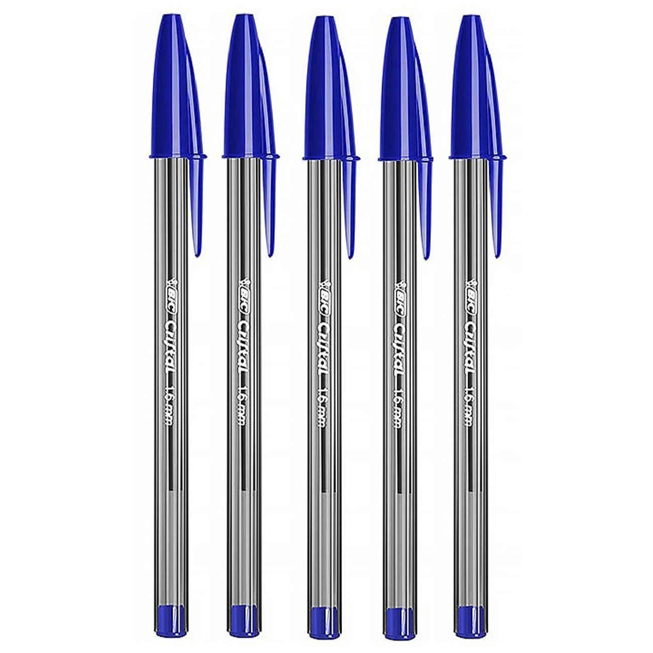 BIC Crystal Large 5-Piece Pen Set – Smooth and Reliable Writing & Plastic Barrel