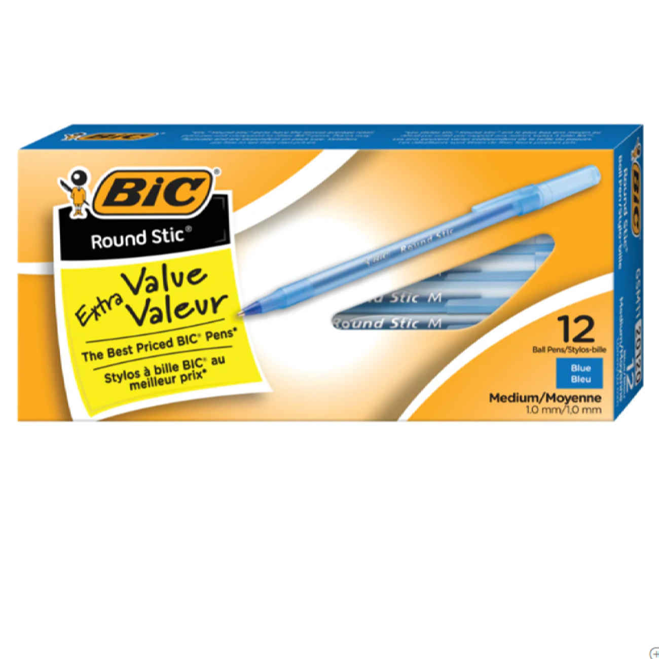 BIC Extra Comfort 1.0mm Ballpoint Pens – Blue Pack of 12