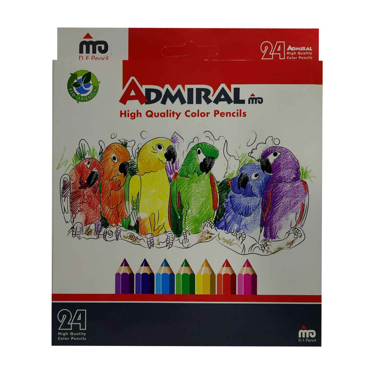Bird-Themed 24 Colored Pencils by Admiral – Bright & Fun