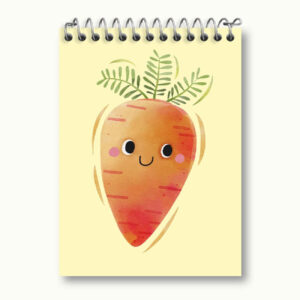 Cute Carrot Spiral Notebook – Ideal for Students and Notes