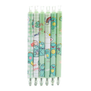 Cute Dinosaur Pens – Fine Tip 0.5mm Set of 6