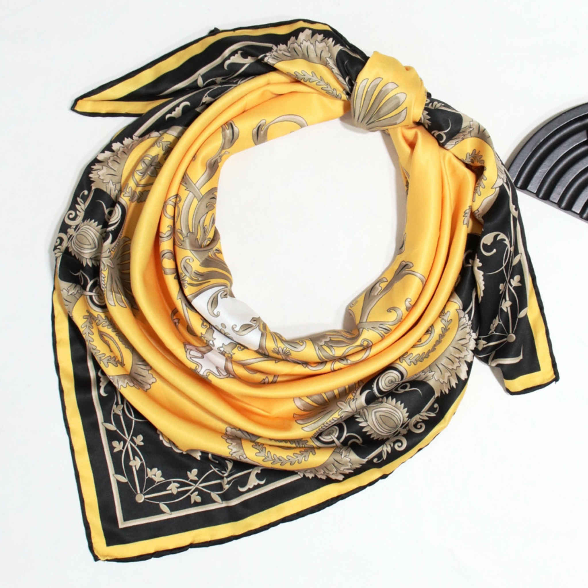 Elegant Women's Silk Scarf, Hand-Sewn – Versatile for Casual, Work & Events