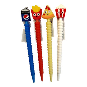 Fast Food 0.7mm Mechanical Pencil Set – 4 Fun Designs for Kids