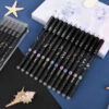 Galaxy Erasable Pen Fancy Pens with High-Quality Erasers - Set of 12