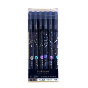 Galaxy Erasable Pen Fancy Pens with High-Quality Erasers - Set of 12
