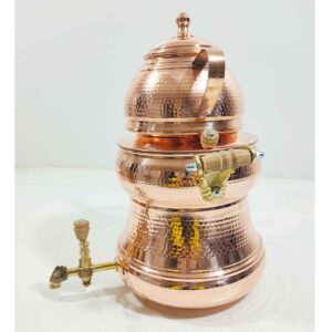 Hammered Persian Stovetop Copper Samovar & Kettle Set – 5-Liter