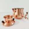 Hand-Hammered Persian Copper Stovetop Samovar – Barrel Design, 5-Liter