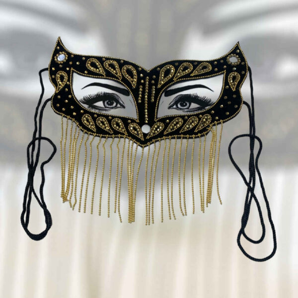 Handcrafted Cat-Style Burqa – Sparkling Rhinestones with Mirror Details