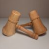 Thumbnail 5: Handcrafted Gavel Wooden Salt & Pepper Shaker (2x)