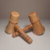 Thumbnail 6: Handcrafted Gavel Wooden Salt & Pepper Shaker (2x)