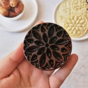 Handcrafted Persian Wooden Kolompeh & Pastry Stamp with Floral Pattern