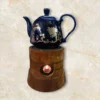 Thumbnail 5: Handcrafted Walnut & Cast Iron Teapot Warmer – Perfect for Keeping Tea and Coffee Hot