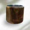 Thumbnail 2: Handcrafted Walnut Kooksa Cup with Stainless Steel Insert – Perfect for Tea & Coffee