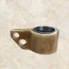 Thumbnail 3: Handcrafted Walnut Kooksa Cup with Stainless Steel Insert – Perfect for Tea & Coffee