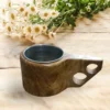 Thumbnail 5: Handcrafted Walnut Kooksa Cup with Stainless Steel Insert – Perfect for Tea & Coffee